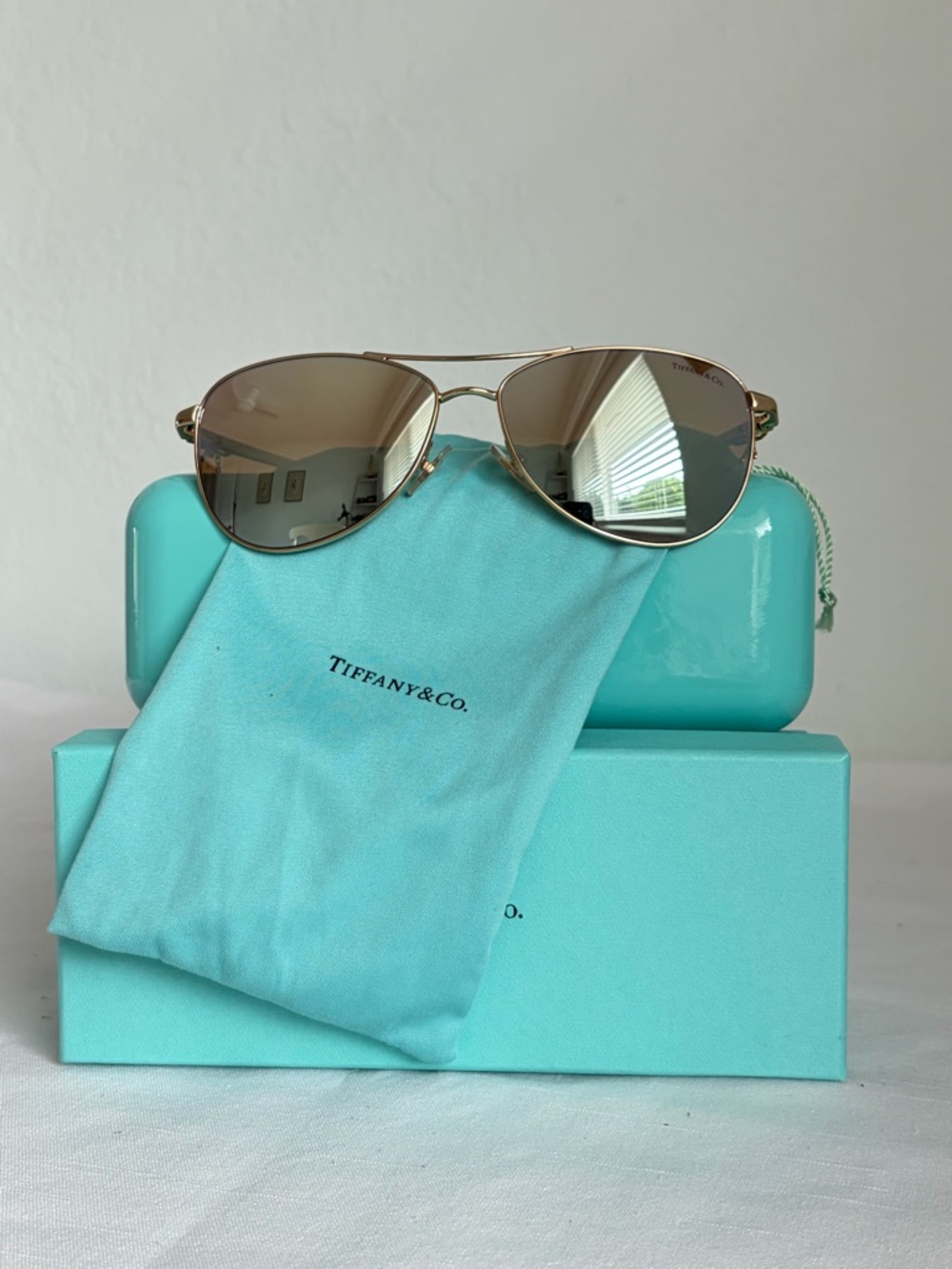 Tiffany & Co. TF3044 Mirrored Aviator Sunglasses